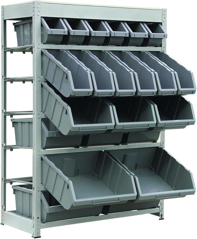 King's Rack Bin Rack Storage System Heavy Duty Steel Rack Organizer Shelving - Image 2