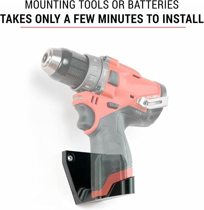 Spartan Mounts Wall Hook for Milwaukee M12 Tools Left - Image 3