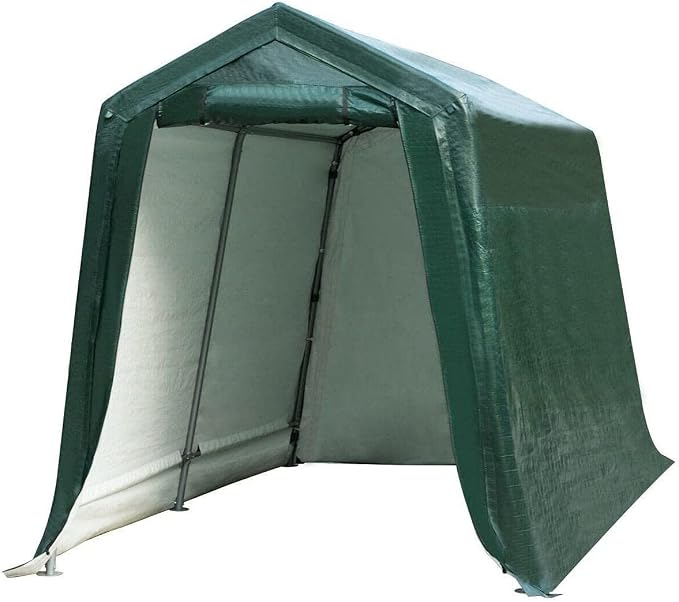 ERGOMASTER 7 Ft x 12 Ft Outdoor Carport Patio Storage Shelter Metal Frame and by ERGOMASTER