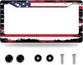 Vintage American Flag License Plate Frame USA Flag License Plate Stainless by GORSNKYE