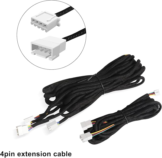 2PCS RGB Acrylic Interior Car LED Strip Light Extension Wire, which fit - Image 4
