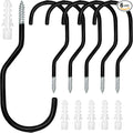 Bike Hooks Heavry Duty 6-Pack, Bicycle Storage Hanger Screw in Ceiling Hooks by Ticway