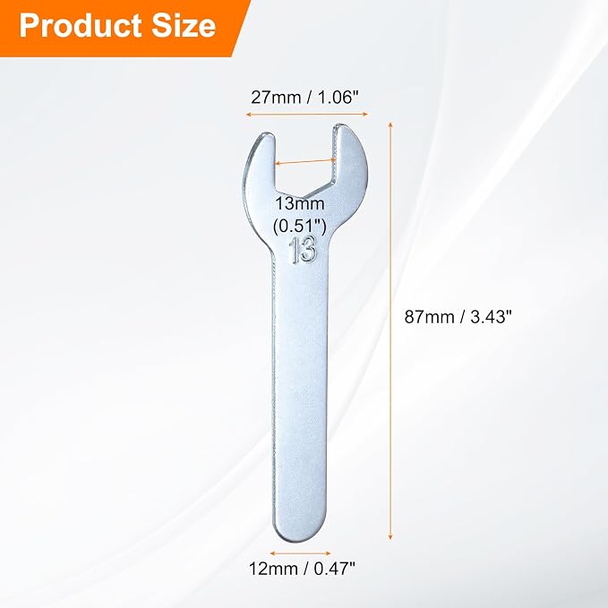 HARFINGTON 10pcs Small Wrench Open End Wrench 13x87x2mm Metric U-Shaped Single - Image 2