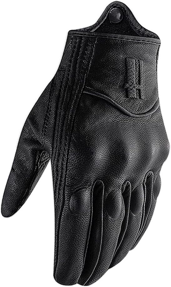 Harssidanzar Women's Motorcycle Gloves, Leather Motorcycle Gloves, Motorbike - Image 5