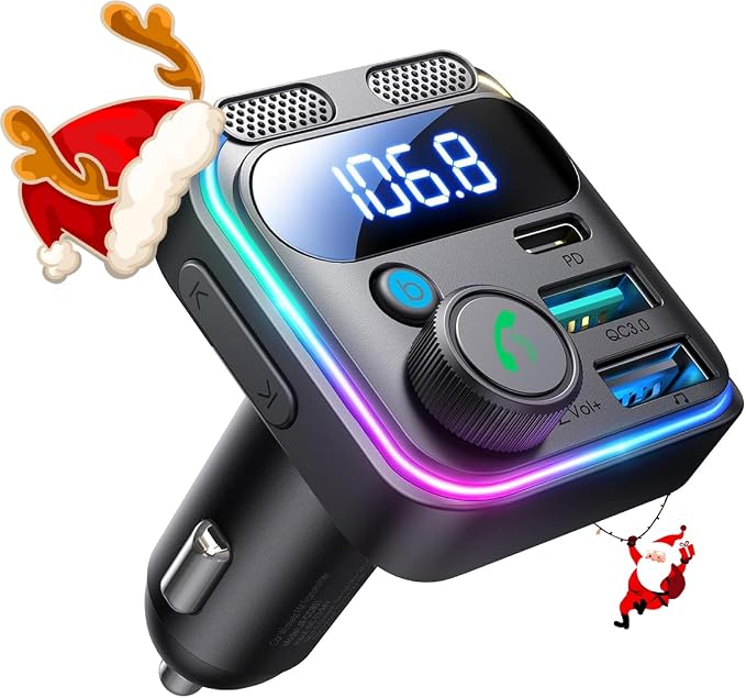 JOYROOM 81W Bluetooth 5.4 FM Transmitter Car Adapter PD & QC 3.0 USB C Car - Image 9