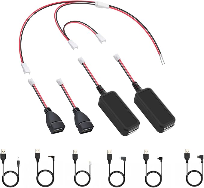 Radar Detector Cord hardwire kit, Dash cam Rearview Mirror Plug Cord, Install by SZFMSWE