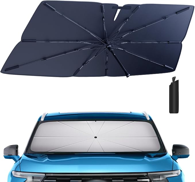 Windshield Sun Shade Umbrella for 2015-2024 Ford Edge Accessories: Custom Fit by HIMUMOY