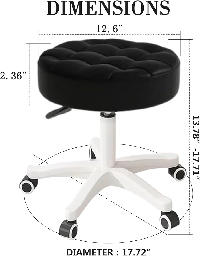 Small Chair Round Rolling Stool - Image 2