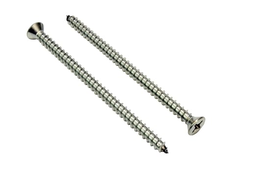Bolt Dropper #12 X 2'' Stainless Steel Flat Head Phillips Wood Screw, 18-8 by BoltDropper