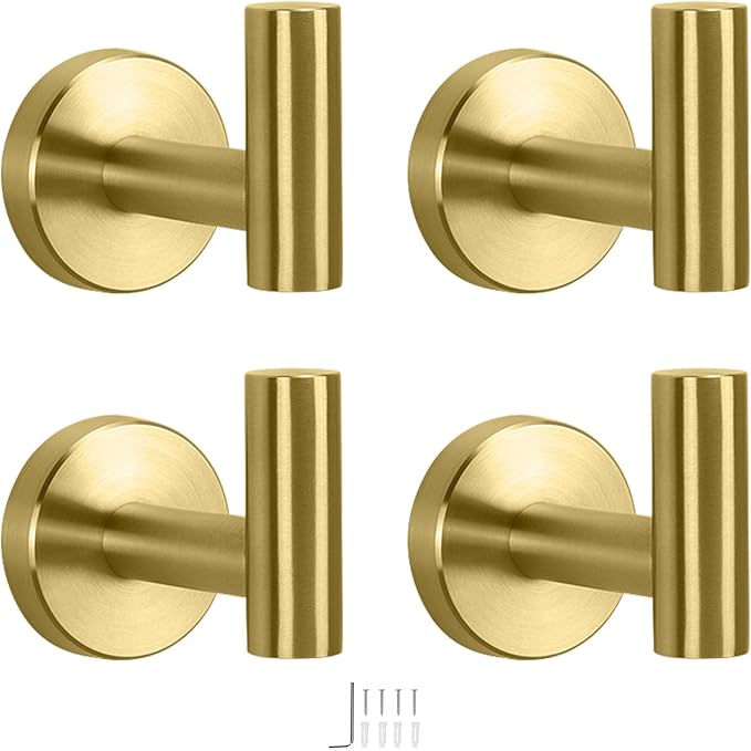 NearMoon Bath Towel Hooks- SUS 304 Stainless Steel Robe Hook Holder, Heavy Duty by NearMoon