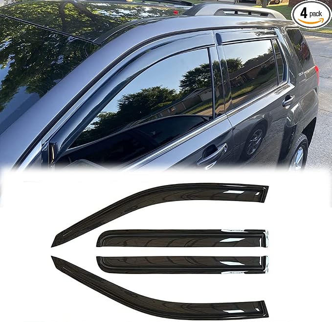 94167 Sunproof Waterproof Side Window Wind Deflector, Window Visor fit by Puermto