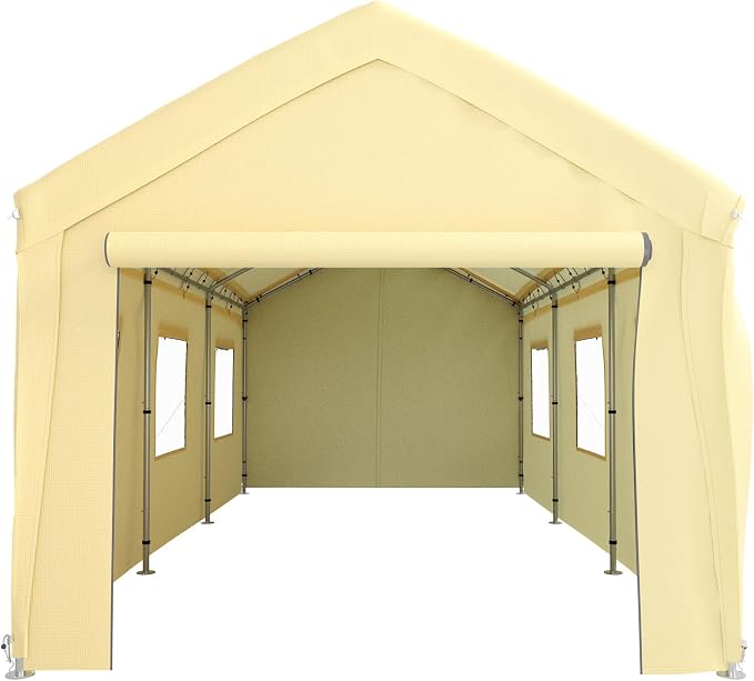 VEVOR Carport 10x20 ft Heavy Duty Canopy, Portable Garage Shelter - Image 10