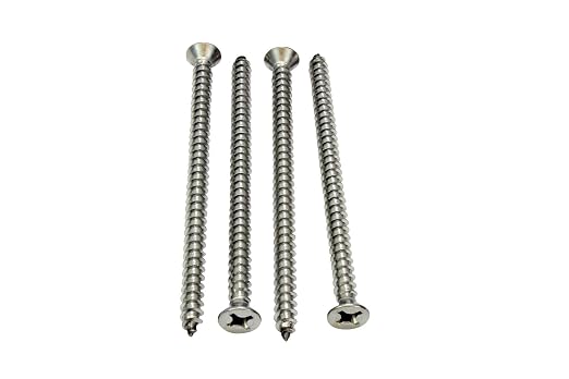 Bolt Dropper #12 X 2'' Stainless Steel Flat Head Phillips Wood Screw, 18-8 - Image 4