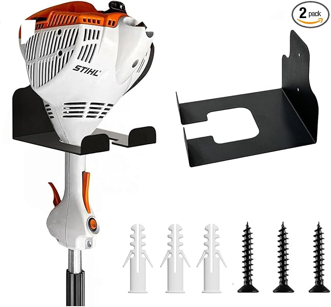 2 Pack Weed Eater Hanger，Weedeater Rack Garage Organizer Trimmer Rack, Garden by CCAENI