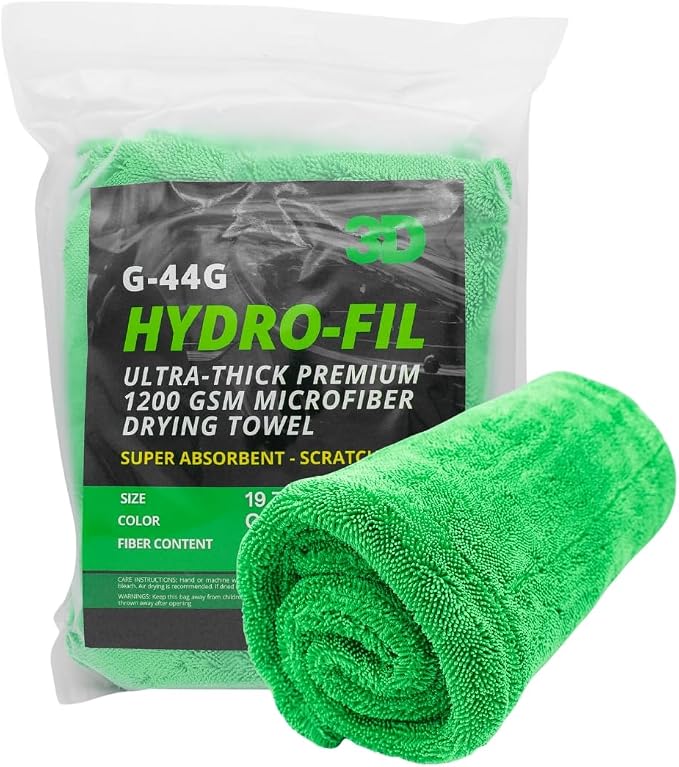 3D Hydro-FIL XL | Professional Grade Microfiber Towel | Extra Large 20” x 31.5” by 3DCarCare