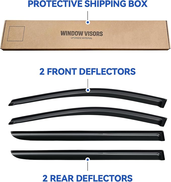 Window Visors Rain Guards for 2005 2006 2007 2008 2009 2010 Honda Odyssey - Image 5