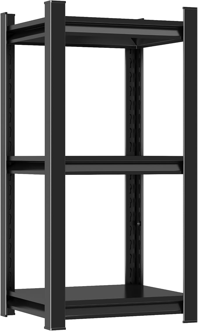 Metal Garage Shelving Unit, Heavy Duty 3-Tier Adjustable Storage Rack, Steel by Notmise