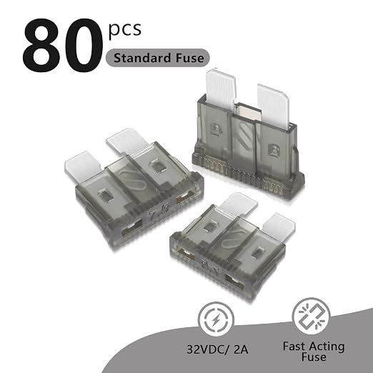 2 Amp Standard Fuse, 2A Car Blade Fuses - Image 2