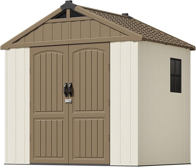 Patiowell 8 x 6 FT Plastic Outdoor Storage Shed - Image 3