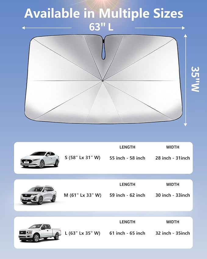 Car Windshield Sun Shade-Sun Ray Reflective Front Window Cover, Foldable Car - Image 4