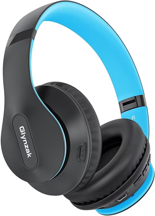 Wireless Bluetooth Headphones Over Ear, 65H Playtime HiFi Stereo Headset by Glynzak