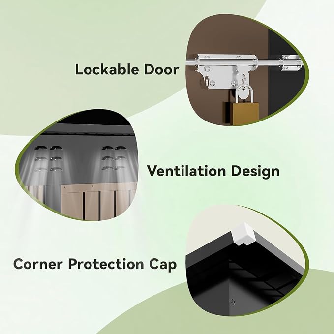 COMHOMA Shed Outdoor Storage Shed Metal, Lockable Doors Tool Sheds - Image 3