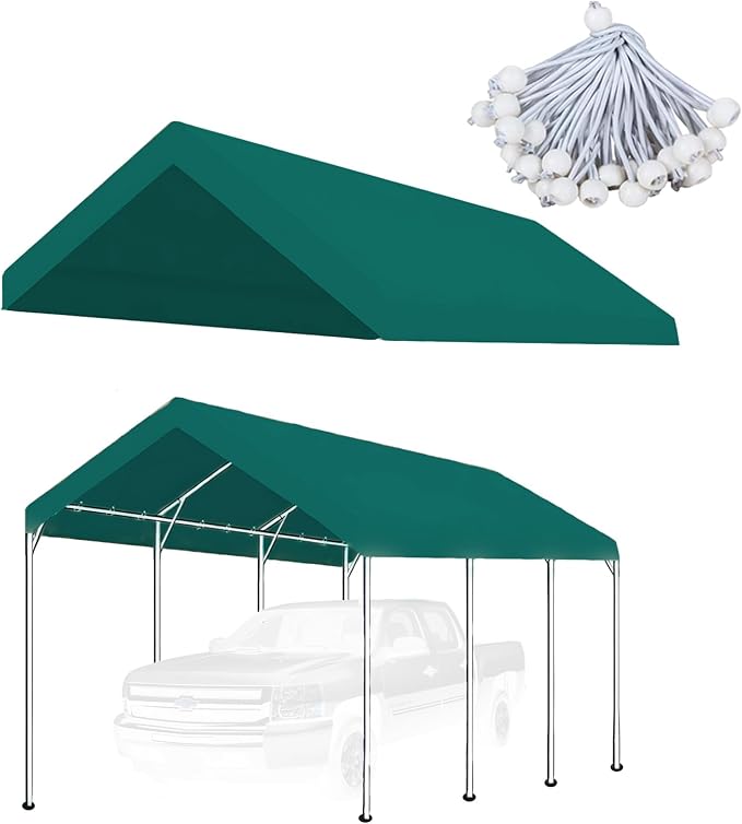 10'x20' Carport Replacement Top Canopy Cover by TGEHAP