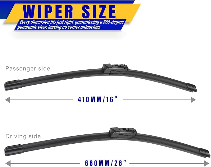 2 Wipers Replacement for 2018-2021 Toyota CHR C-HR Subaru Crosstrek / 2015-2021 - Image 2