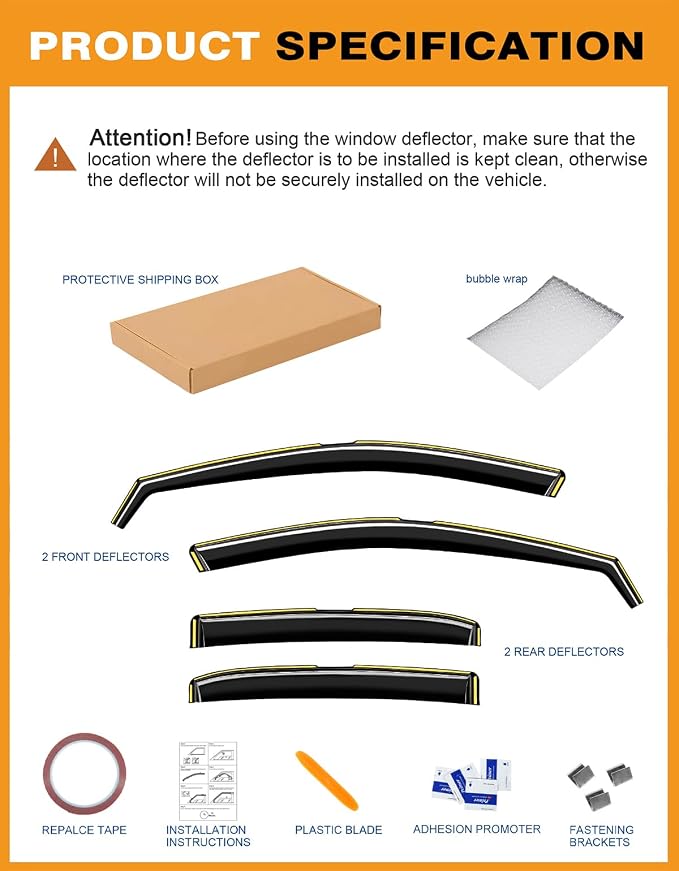 in-Channel Window Rain Guards Fit - Image 6