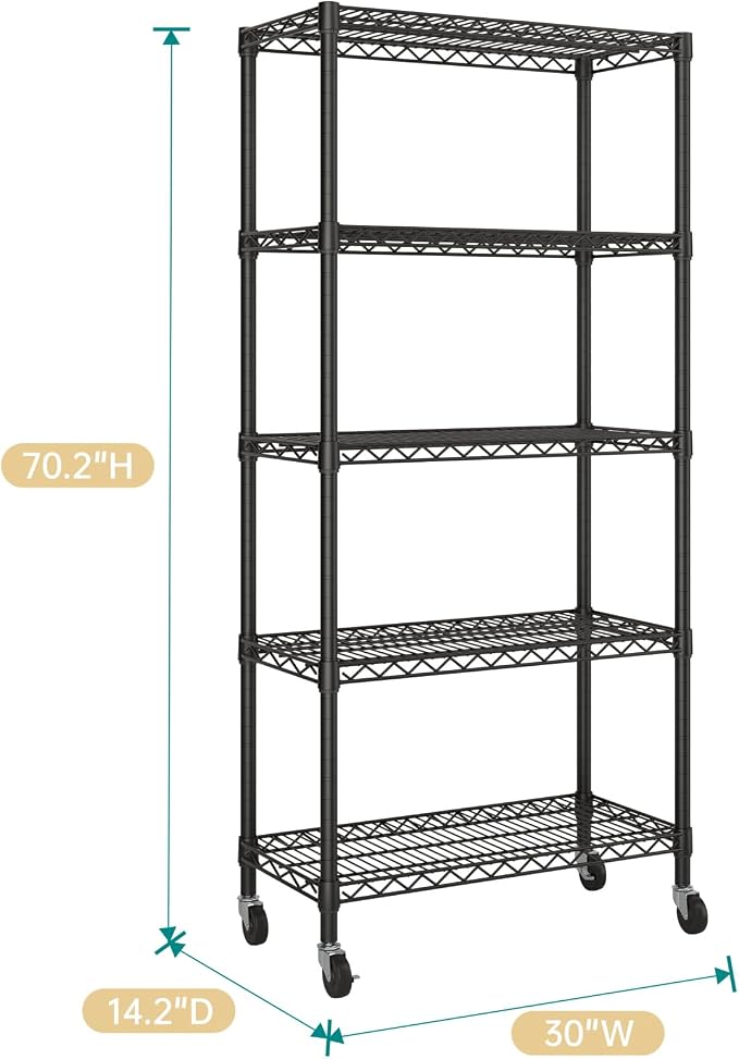 SINGAYE Garage Heavy Duty Shelving Unit Kitchen Pantry Close Home Organizers - Image 6