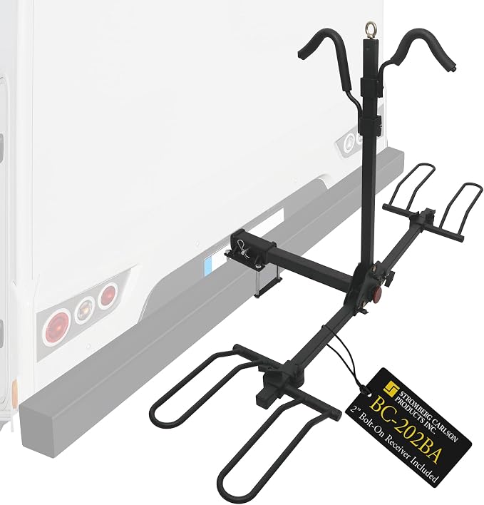 Stromberg Carlson BC-202BA 2-Bike Platform Style Hitch Mount Foldable Bike Rack by StrombergCarlsonProductsInc