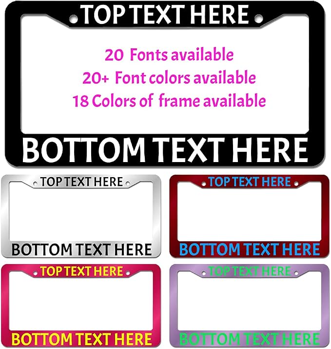 License Plate Frames for Cars, Make Your Own Text Custom License Plate Frame by ViViLove