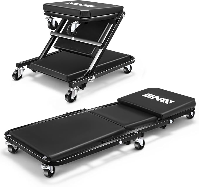 DNA MOTORING 36 Inches Folding 2 in 1 Rolling Z Creeper, Adjustable Roller by DNAMOTORING-Tools
