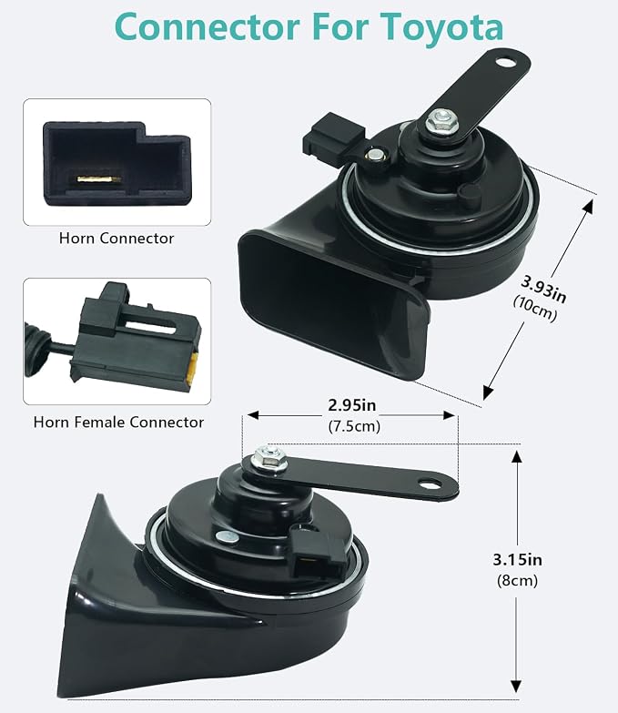 Car Horn Kit for Toyota Lexus, 12V Loud Waterproof Auto Horn, High Low Dual - Image 3