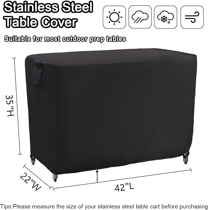 Kingling Outdoor Table Cover 42 Inch, Waterproof Prep Table Covers Bar Table - Image 2