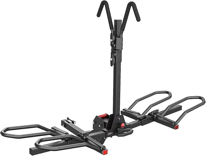 KYX 220 lb Hitch Mounted E-Bike Rack, 2-Bike Rack Hitch Mount Platform Style by KYX