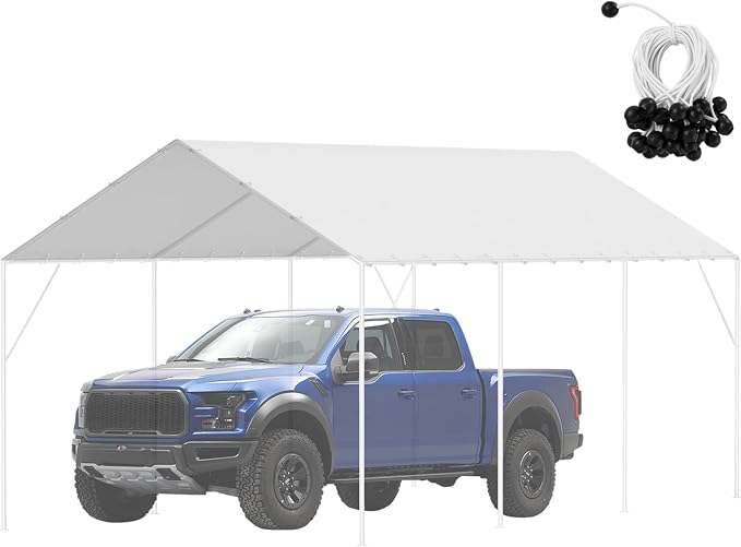 VEVOR 10x20' Canopy Replacement Cover Heavy Duty, Carport Garage Top Tent - Image 10