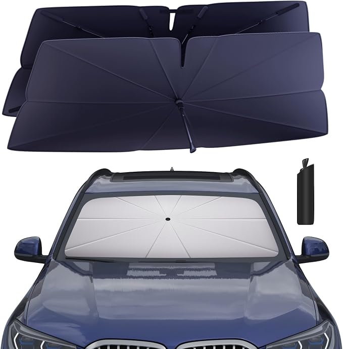 Windshield Sun Shade Umbrella: for BMW-X5-2019-2025-4-Layers Front Custom Car by HIMUMOY