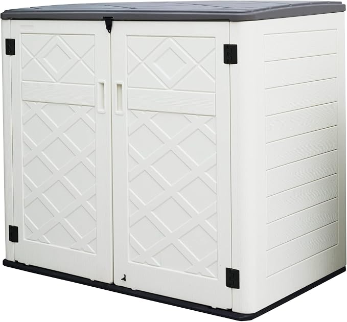 Large Horizontal Storage Sheds, 38 cu.ft. Outdoor Storage Box by Mrosaa