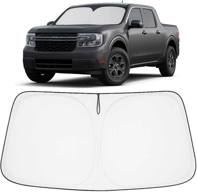 Proadsy 2025 Upgrade Windshield Sun Shade Custom Fit Ford Maverick 2022-2025 by Proadsy