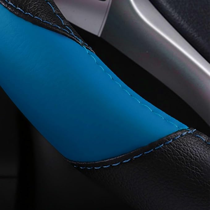 Leather Car Steering Wheel Cover, Non-Slip Car Wheel Cover Protector Breathable - Image 6