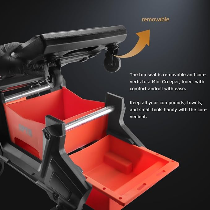 SPTA Automotive Mobile Rolling Mechanics Stool - Image 4