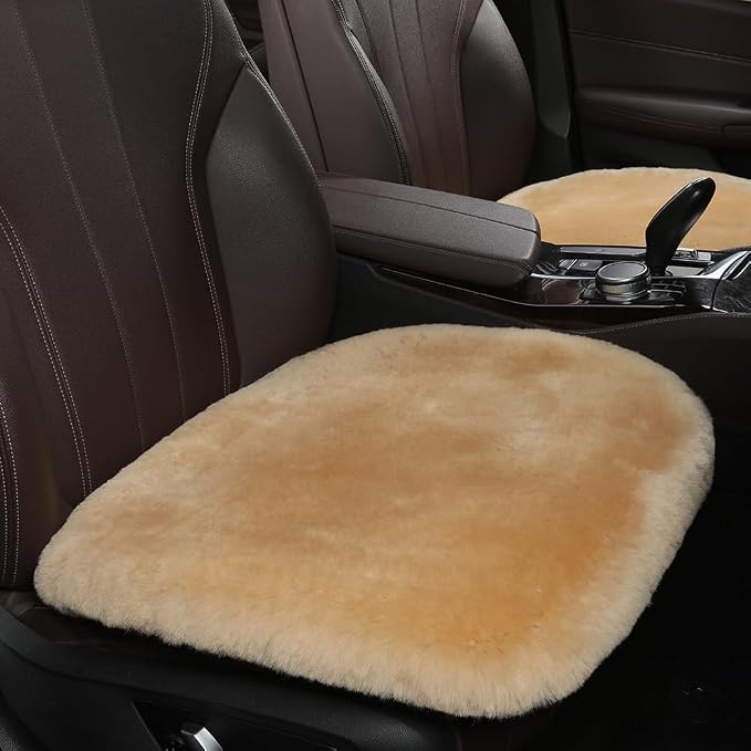 Fluffy Genuine Australia Sheepskin Car Seat Cover - Image 3