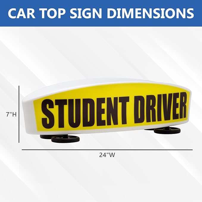 Student Driver Sign for Car Top - Image 5