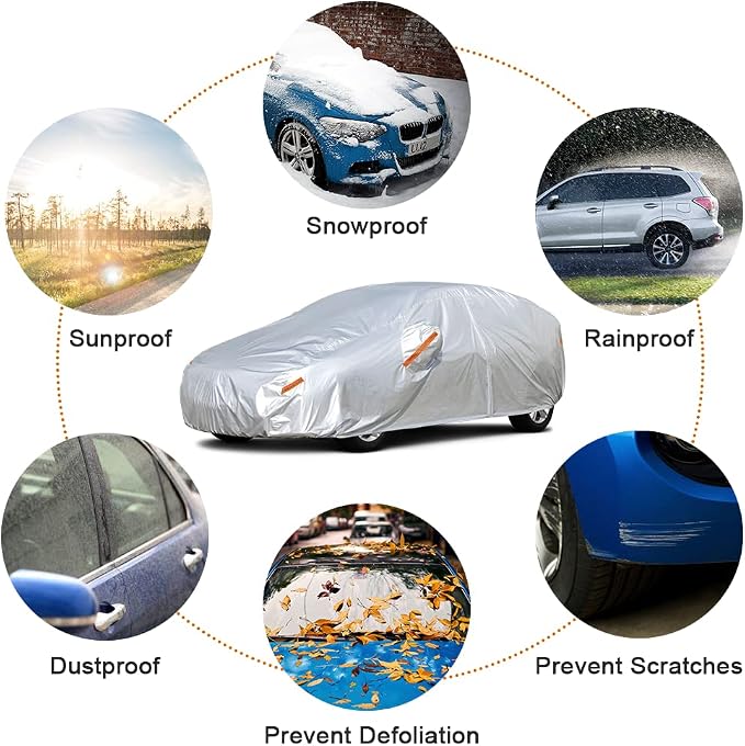 Kayme Hatchback Car Covers Waterproof All Weather, Sun Uv Rain Protection - Image 4