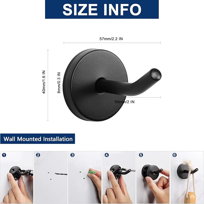 NearMoon Coat Hooks, Wall Hooks - Image 2