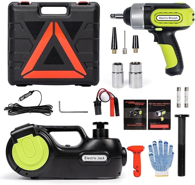 Anbull Electric Car Jack Kit 5 Ton, Hydraulic Car Jack Lift DC12V by Anbull