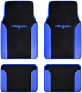 BDK Premium Carpet Black & Blue Floor Mats by BDK