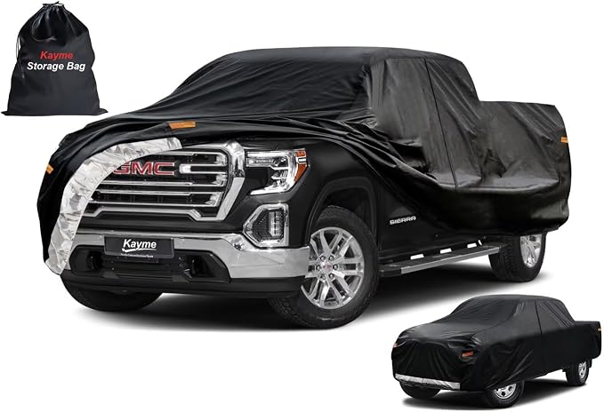 Kayme Truck Cover Custom Fit GMC Sierra Regular Cab Short Bed. Full Exterior by kayme