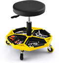 IRONMAX Rolling Mechanic Stool, Adjustable Shop Stool Creeper Seat by IRONMAX